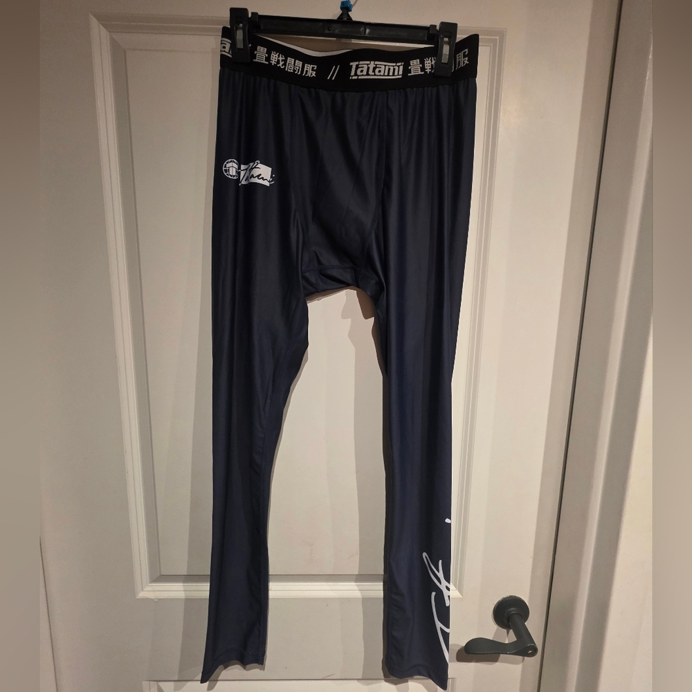 Mens Tatami BJJ Signed Spats, Navy, XL, New W/ Tags & Bag